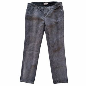 Free People Gray Slim Leg Corduroy Jeans 28